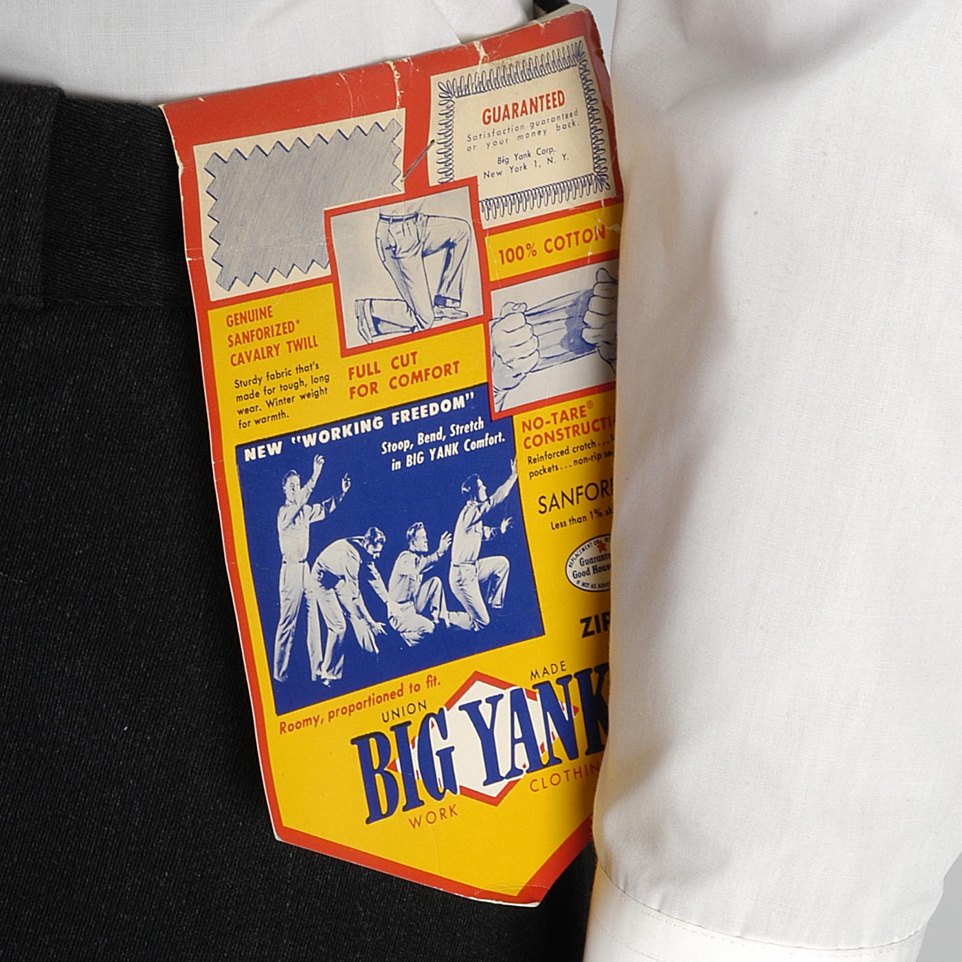 Deadstock 1950s Men's Big Yank Salt & Pepper Pants Sanforized Workwear