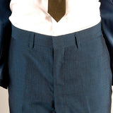 1960s Men's Blue & Black Sharkskin Two Piece Suit
