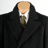 1920s Men's Black Wool Overcoat