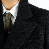 1920s Men's Black Wool Overcoat