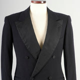 1930s Men's Navy Blue Peak Lapel Tuxedo Jacket