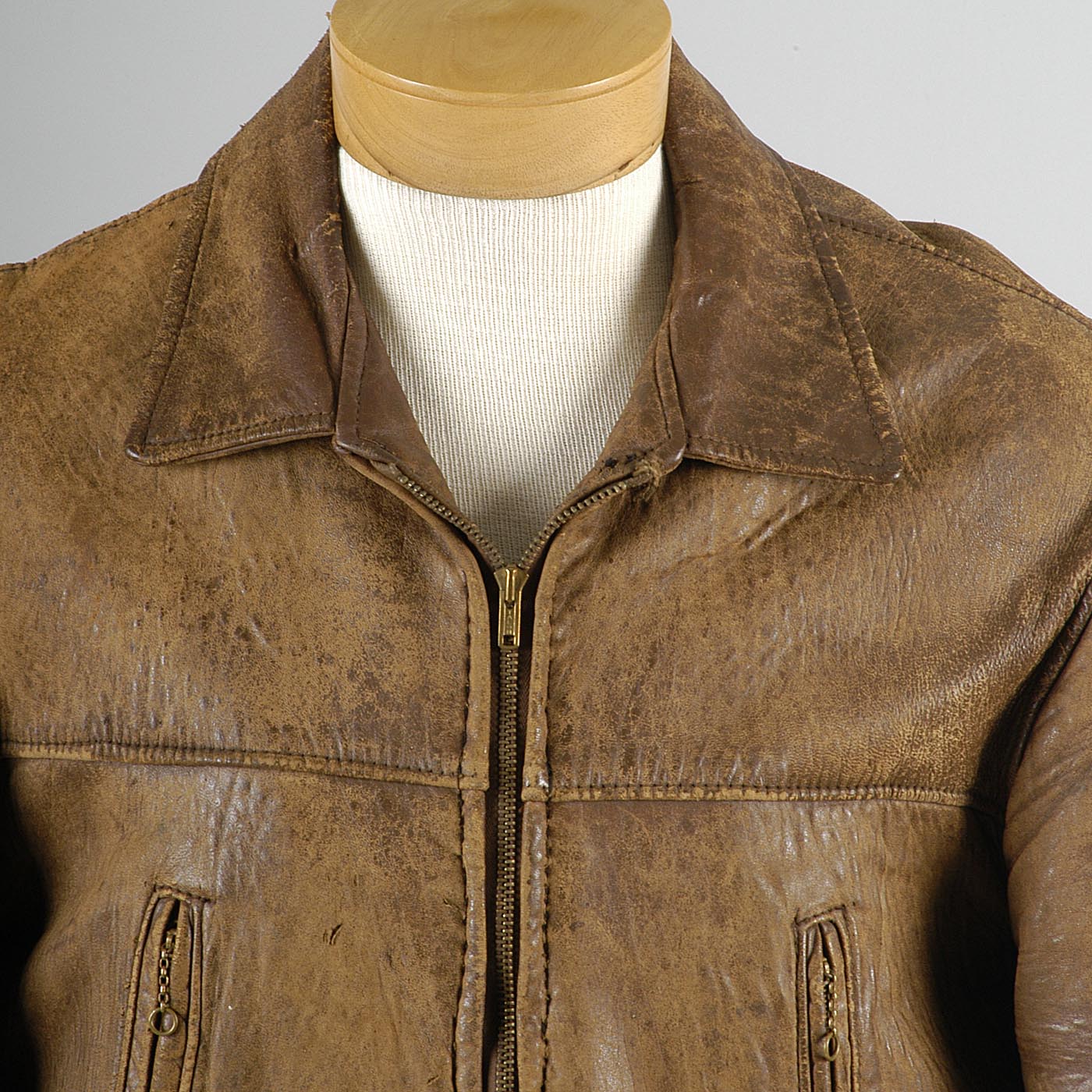 1940s Men's Kit Karson Indian Scout Leather Motorcycle Jacket