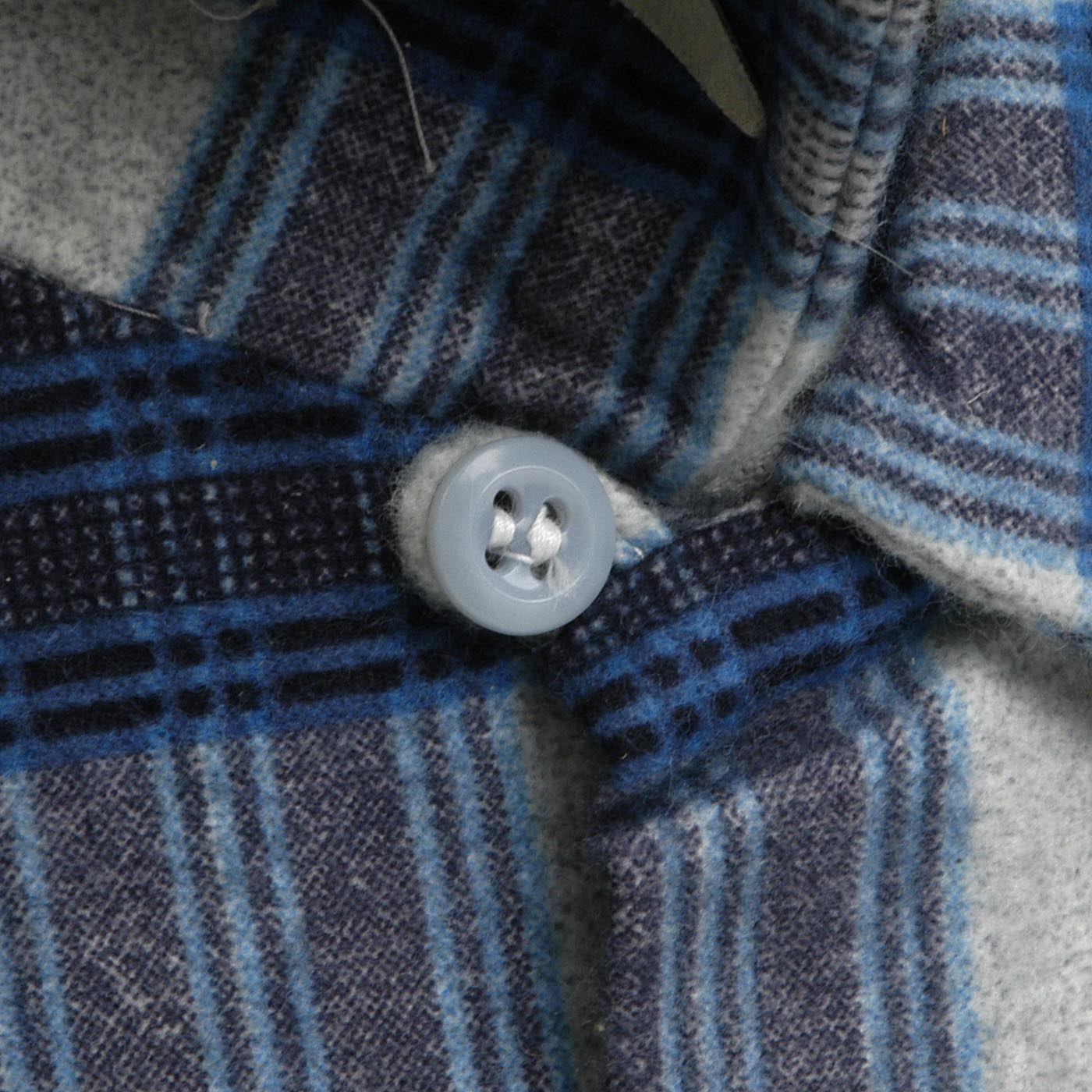 Deadstock 1950s Men's Blue Plaid Flannel Shirt