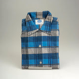 Deadstock 1950s Men's Pilgrim Blue Flannel Shirt