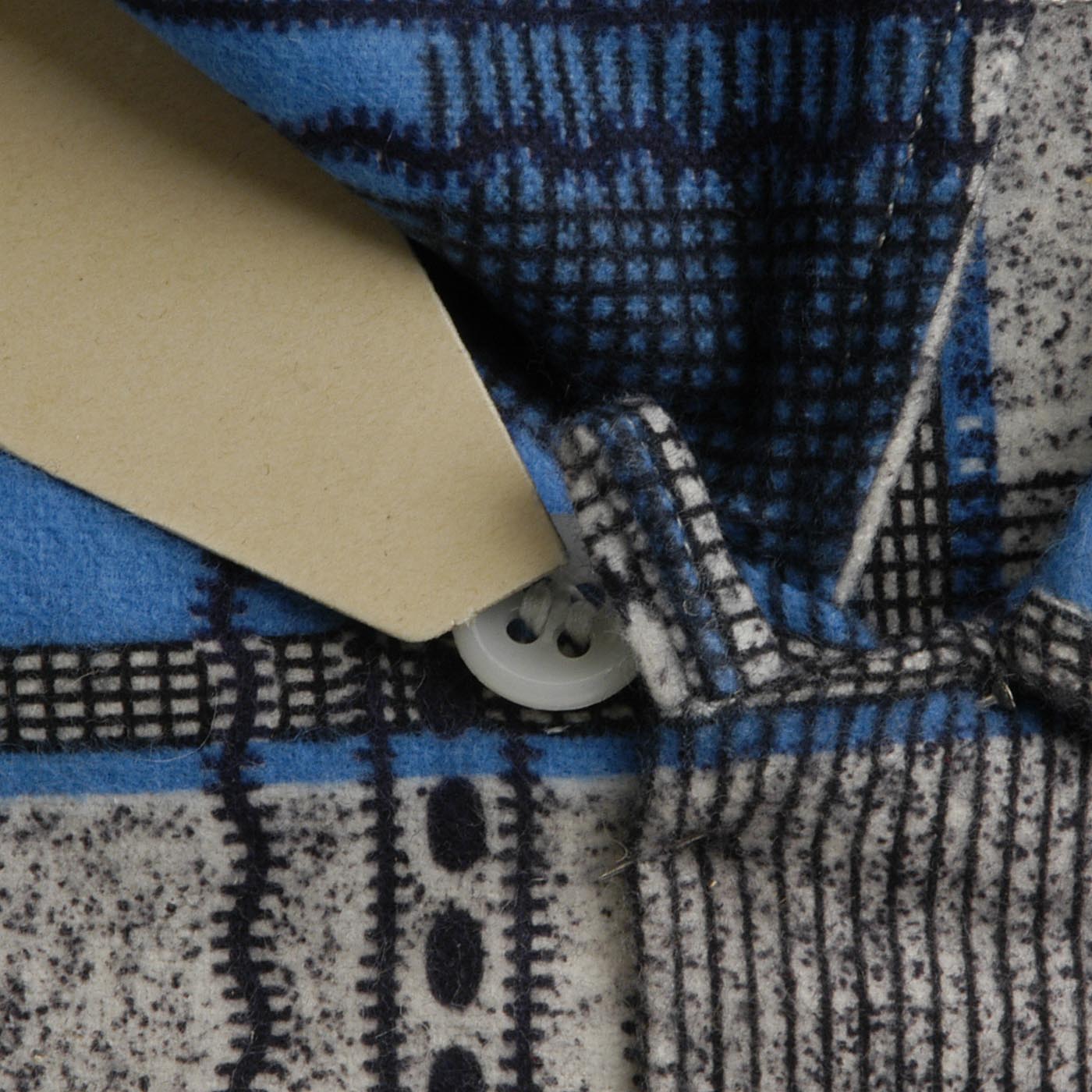 Deadstock 1950s Men's Pilgrim Blue Flannel Shirt