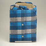 Deadstock 1950s Men's Pilgrim Blue Flannel Shirt
