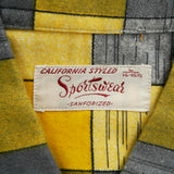 Deadstock 1950s Men's Yellow Flannel Shirt
