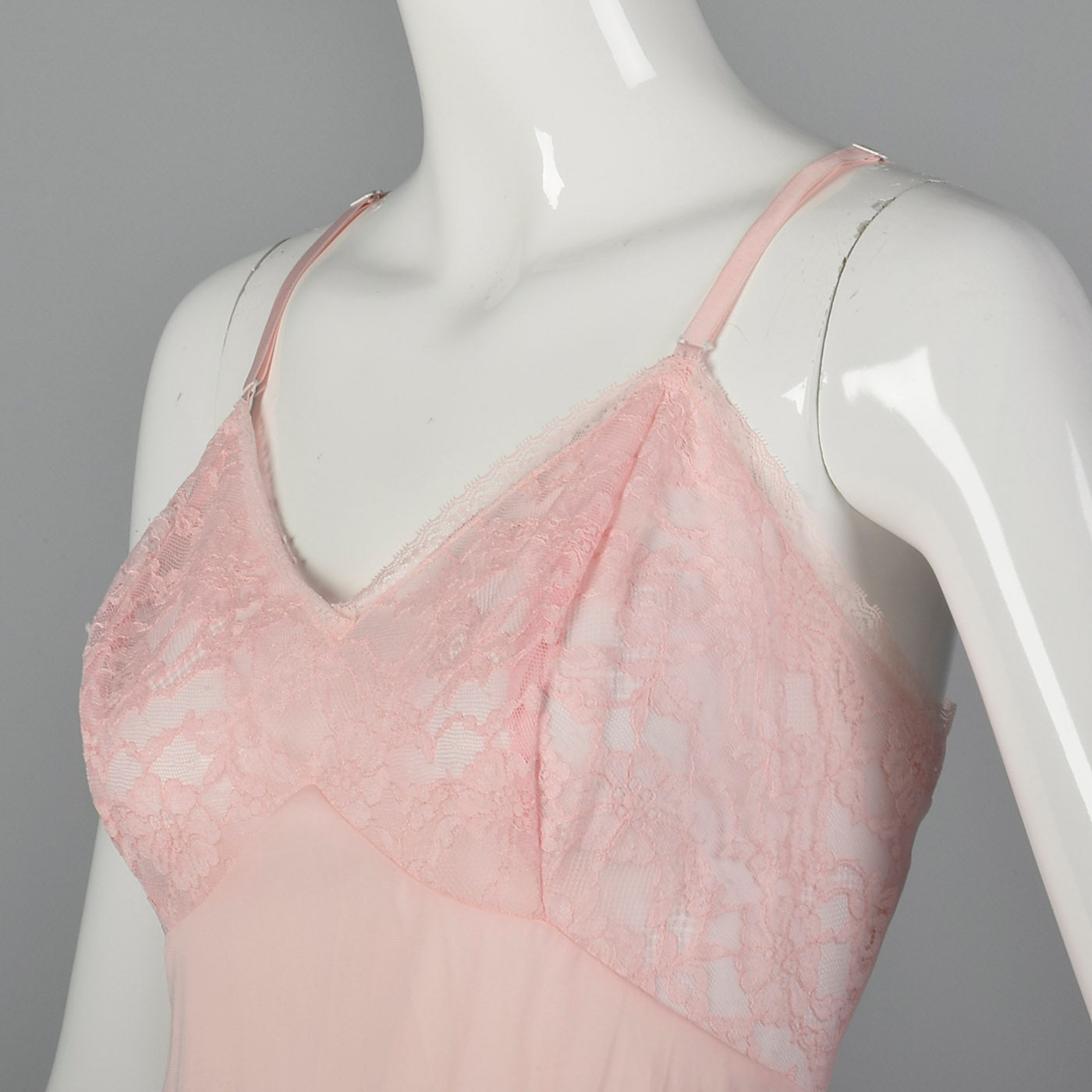 1950s Vanity Fair Pink Slip with Lace Bust