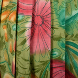 1950s Green Floral Day Dress