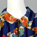 1940s Rayon Zip Front House Dress