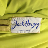1940s Chartreuse Evening Gown