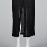 1990s Sheer Knit Wool Pencil Skirt