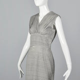 1960s Gray Textured Stripe Dress with Matching Jacket