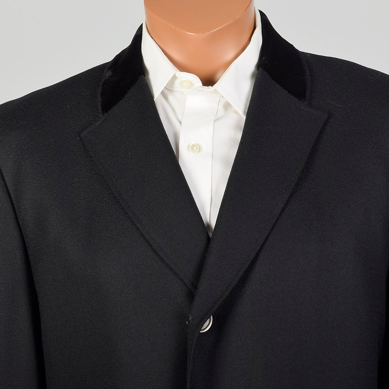 Medium-Large 1950s Black Top Coat