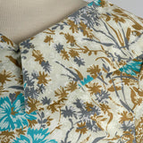 1950s Floral Print Day Dress with Elegant Neckline