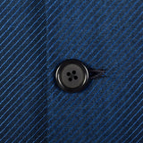 42L 1960s Mens Blue Diagonal Stripe Suit