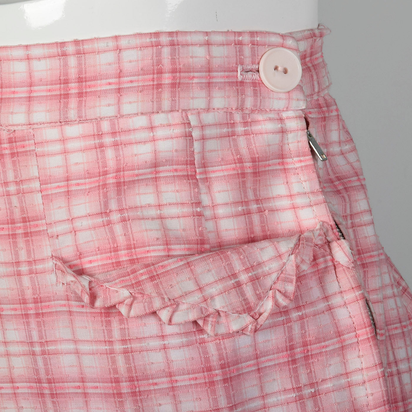 1950s Pink Plaid Shorts