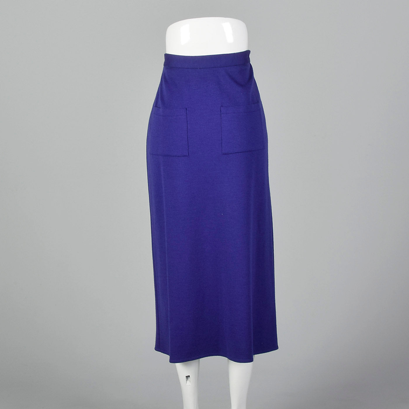 1990s Sonia Rykiel Purple Knit Pleated Skirt