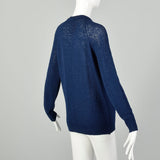 Medium 1960s Pendleton Navy Blue Cardigan Sweater