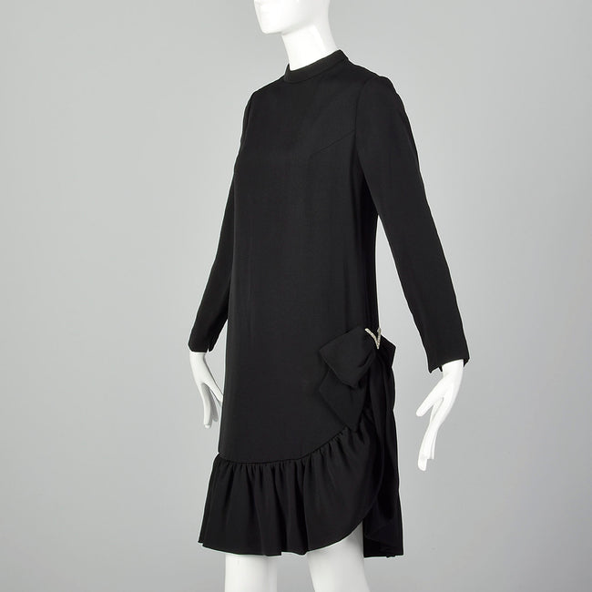 XS Roger Milot for Fred Perlberg 1960s Black Dress