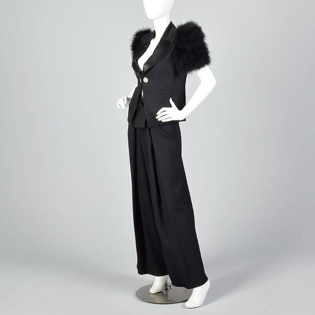 Spring/Summer 1995 Sonia Rykiel Marabou Feather Suit