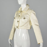 Small Ivory 1970s Cropped Jacket