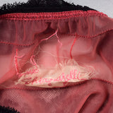 1950s Schiaparelli Pink Half Slip with Layered Black Lace