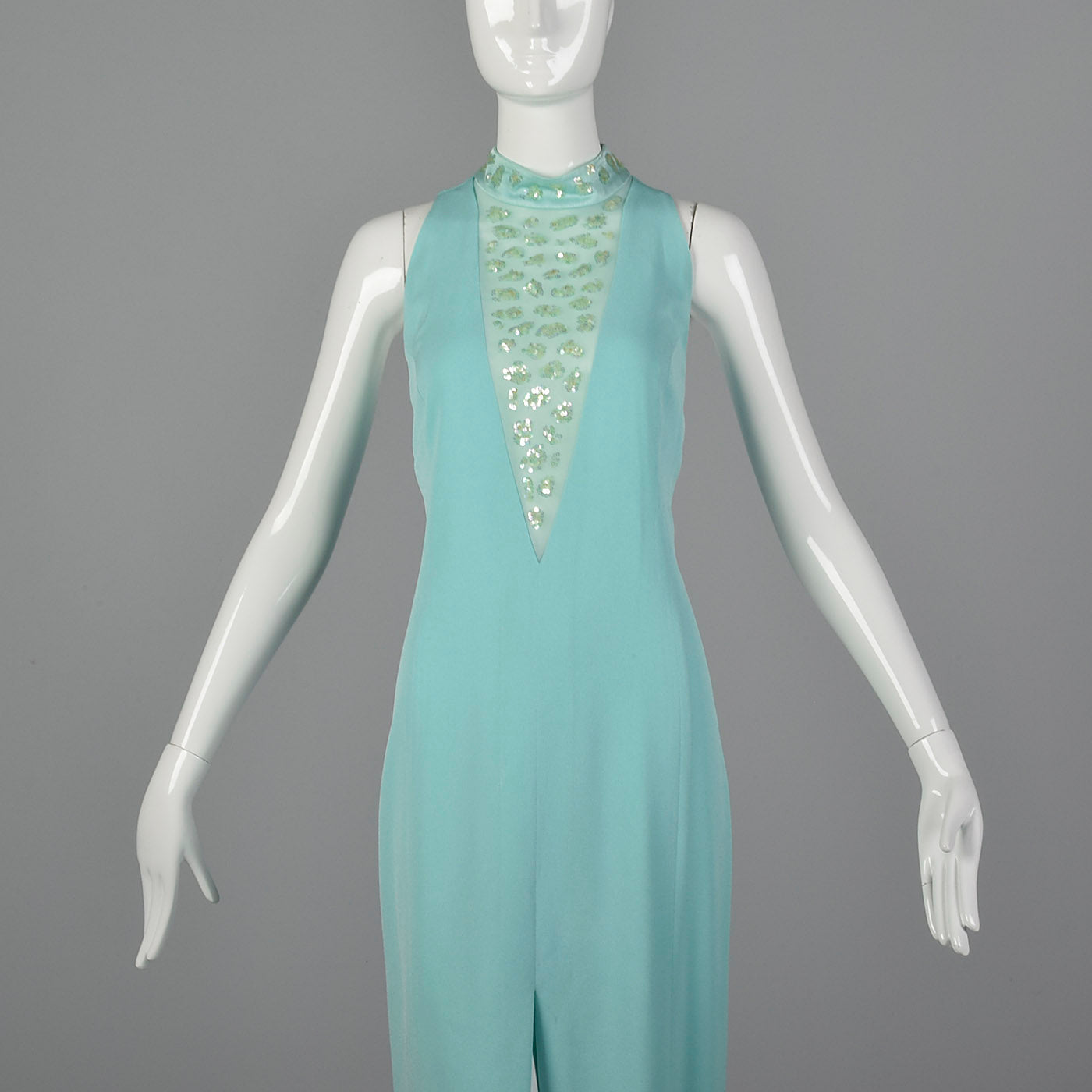 1980s Lillie Rubin Mint Green Dress