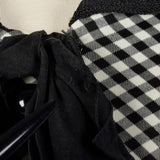 1950s Black and White Gingham Dress