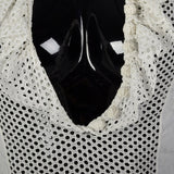1930s White Eyelet Blouse with Ruffle Neckline