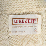 1970s Mens Shawl Collar Cardigan with Red Pattern