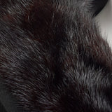 Large 1950s Black Mink Fur Collar Coat