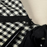 1950s Black and White Gingham Dress