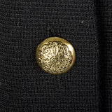 Arlette Nastat Black Oversized 1980s Knit Cardigan Dress