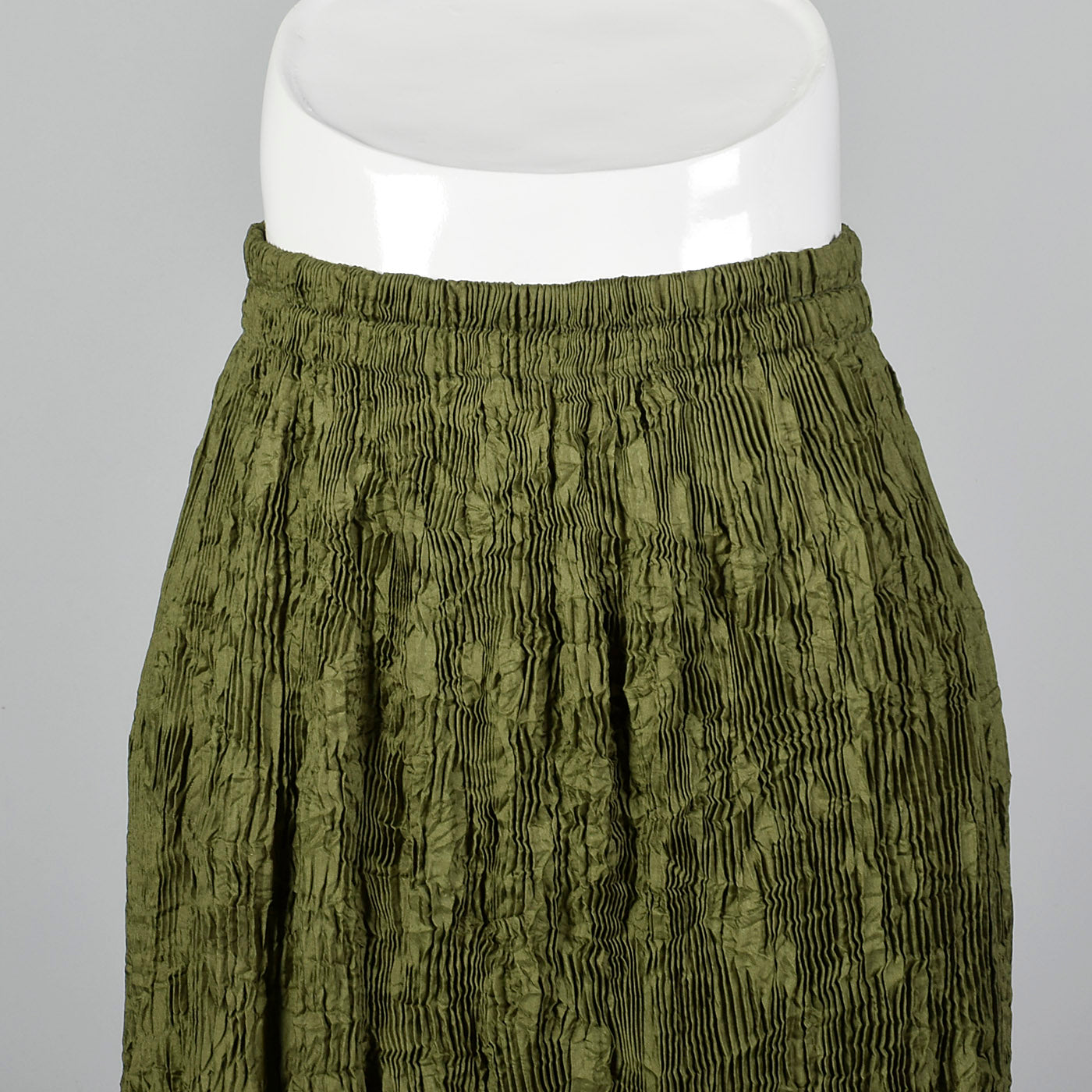 2000s Issey Miyake Pleated Skirt with Bubble Hem and Fleece Applique