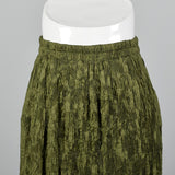 2000s Issey Miyake Pleated Skirt with Bubble Hem and Fleece Applique