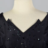 1950s Navy Party Dress with Bubble Skirt