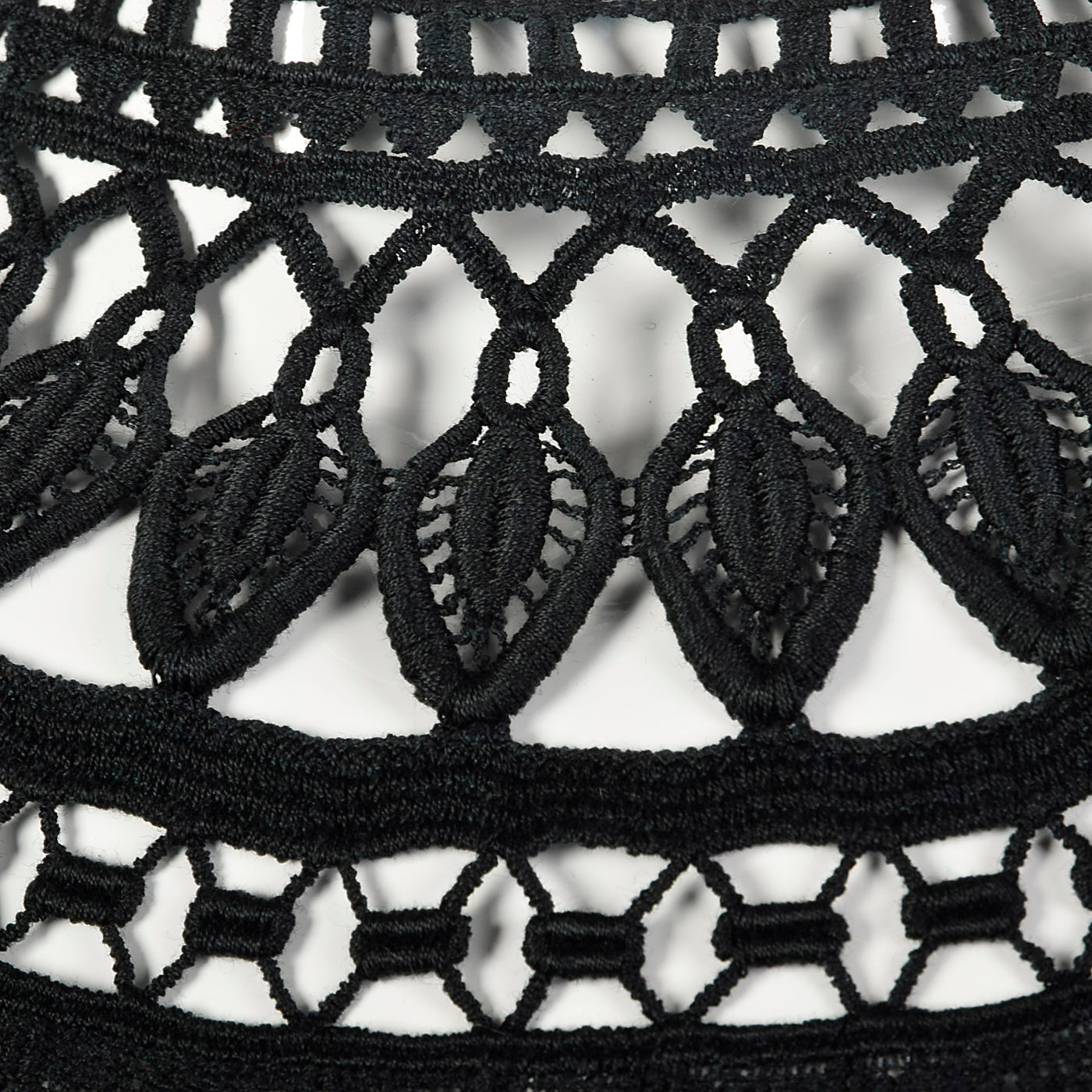 1950s Little Black Dress with Sheer Crochet Neckline