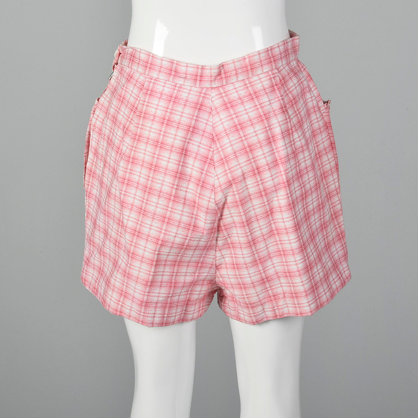 1950s Pink Plaid Shorts