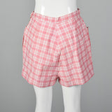 1950s Pink Plaid Shorts