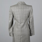 1990s Richard Tyler Black & White Plaid Skirt Suit