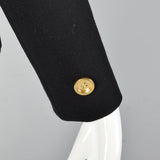 XXS 1960s Black Blazer Style Coat