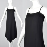Pierre Cardin Boutique Black Slip Dress with Widow's Peak Hem