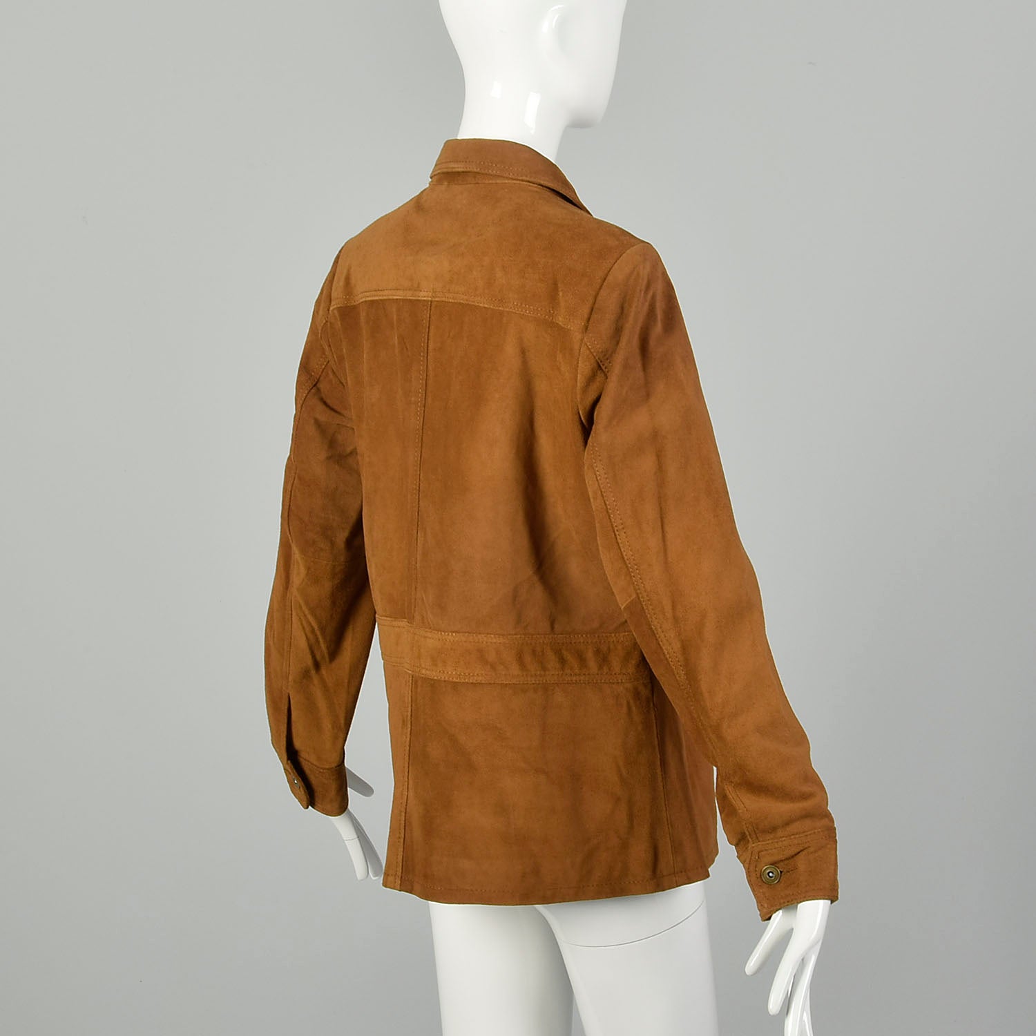 The Territory Ahead Brown Suede Jacket with Donut Buttons