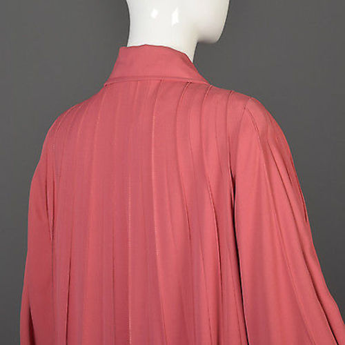 1940s Pink Swing Coat with Faux Pleats