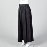 1950s Black Taffeta Maxi Skirt