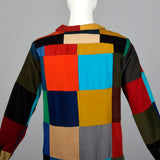1960s Quilted Patchwork Corduroy Dress