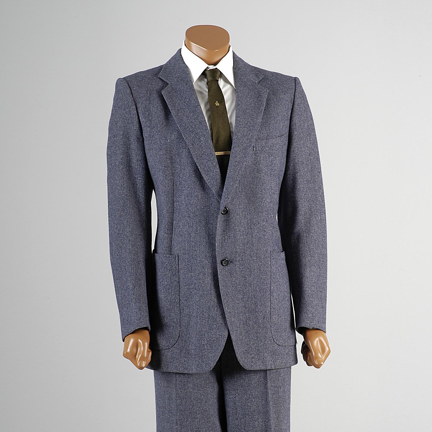 1970s Pierre Cardin Men's Blue Suit