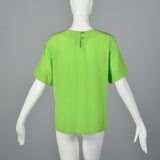 1990s Max Mara Green Silk Top
