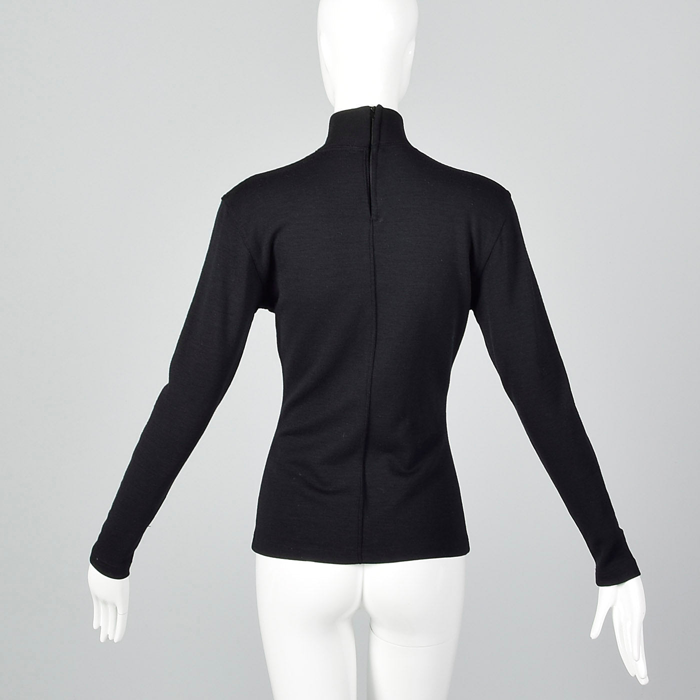 Small Gianni Versace Late 1980s Black Turtleneck Sweater